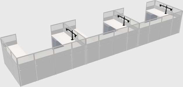 U-shaped cubicle