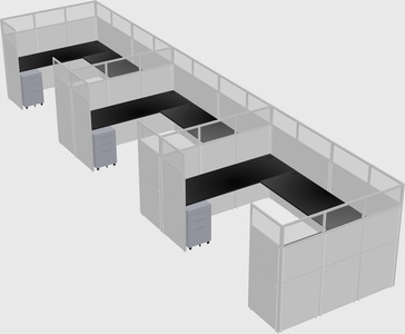 U-shaped cubicle