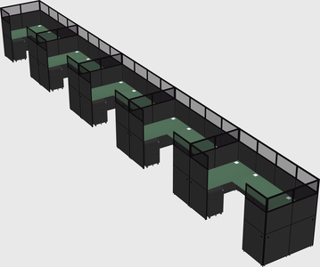 U-shaped cubicle