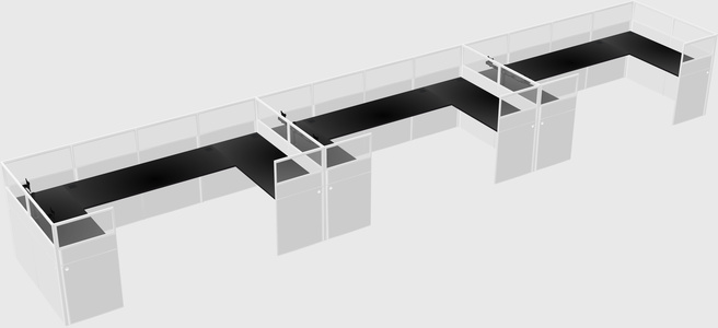 U-shaped cubicle
