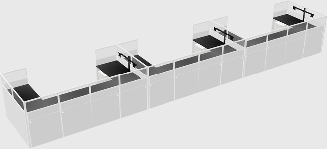 U-shaped cubicle