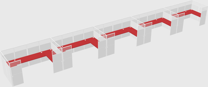 U-shaped cubicle