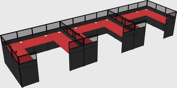 U-shaped cubicle