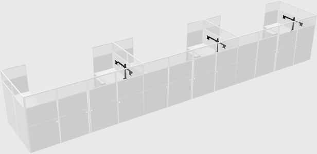U-shaped cubicle