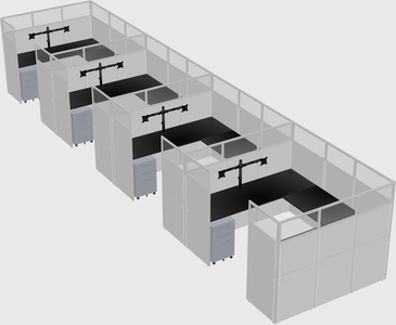 U-shaped cubicle