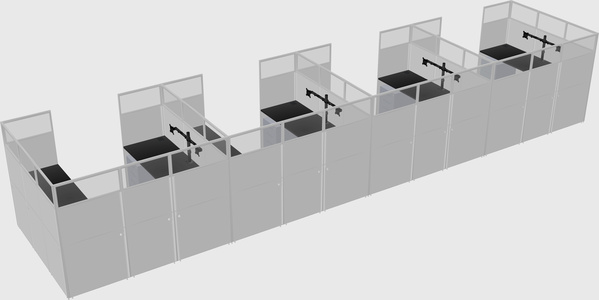 U-shaped cubicle