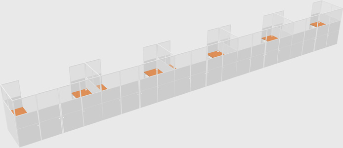 U-shaped cubicle