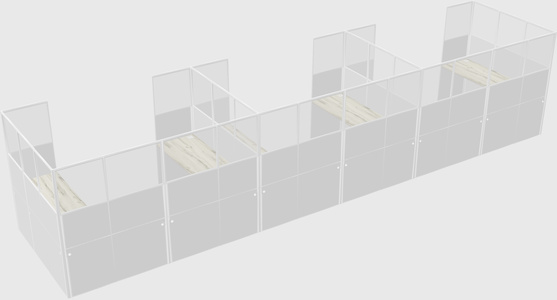 Cabine en u