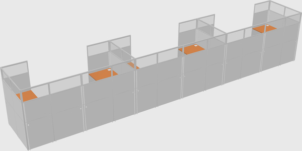 U-shaped cubicle