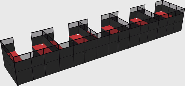 U-shaped cubicle