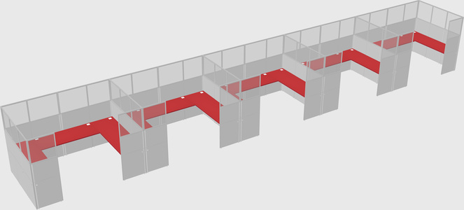U-shaped cubicle