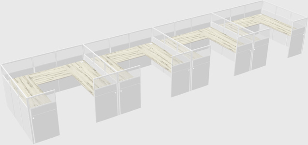 Cabine en u