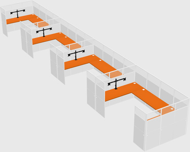 U-shaped cubicle