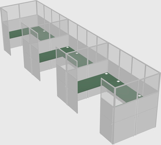 U-shaped cubicle