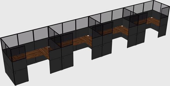U-shaped cubicle