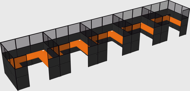 U-shaped cubicle