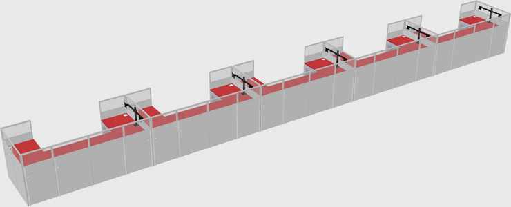 U-shaped cubicle