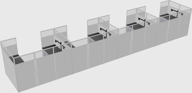 U-shaped cubicle