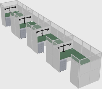 U-shaped cubicle