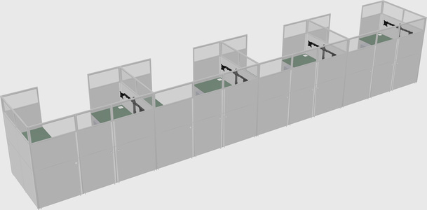 U-shaped cubicle