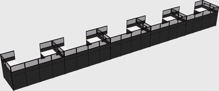 U-shaped cubicle