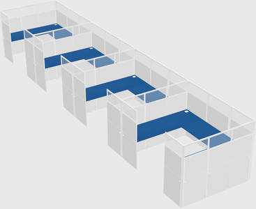 U-shaped cubicle