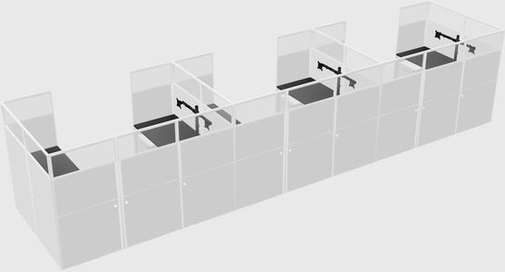 U-shaped cubicle