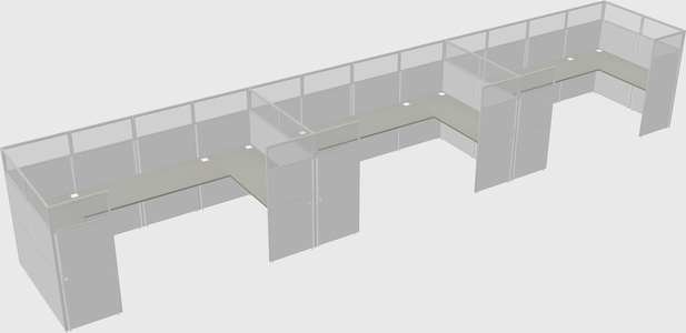 U-shaped cubicle