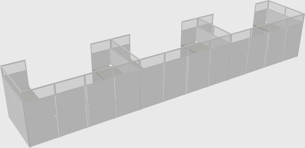 U-shaped cubicle