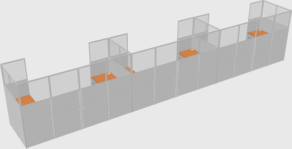 U-shaped cubicle