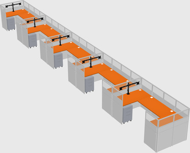 Cabine en u