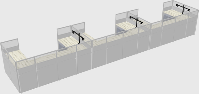 Cabine en u