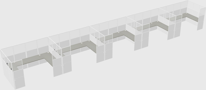 U-shaped cubicle