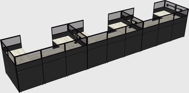 U-shaped cubicle