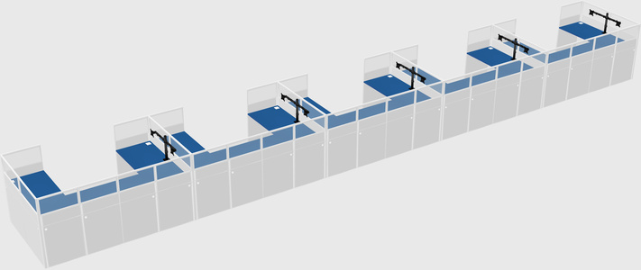 U-shaped cubicle