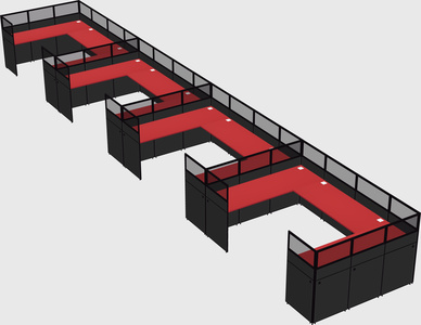 U-shaped cubicle