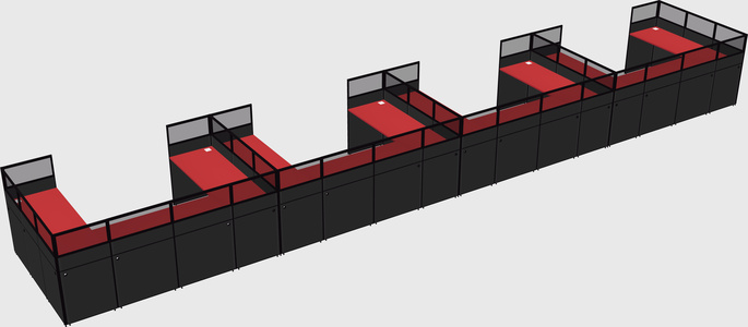 U-shaped cubicle