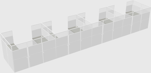 U-shaped cubicle
