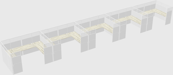 U-shaped cubicle