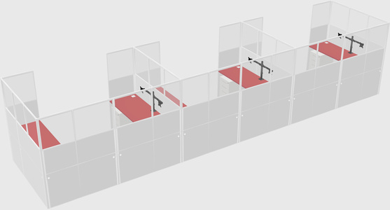 U-shaped cubicle