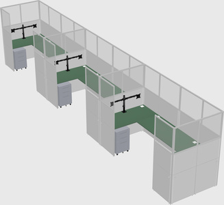 U-shaped cubicle