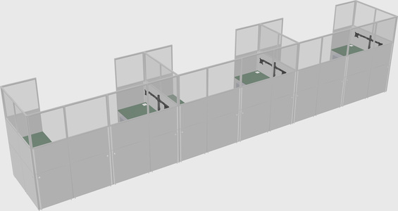 U-shaped cubicle