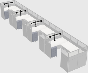 U-shaped cubicle