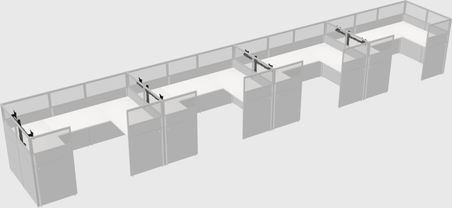 U-shaped cubicle
