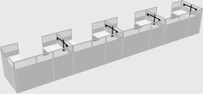 U-shaped cubicle