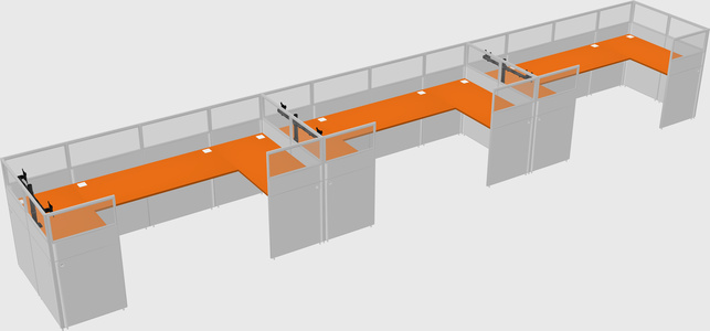 U-shaped cubicle