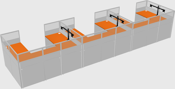Cabine en u