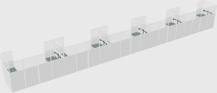 U-shaped cubicle
