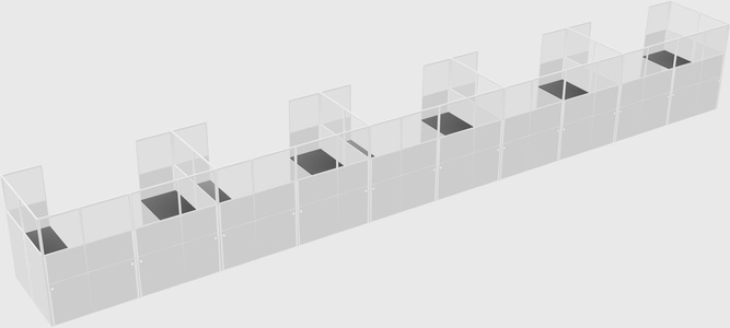 U-shaped cubicle