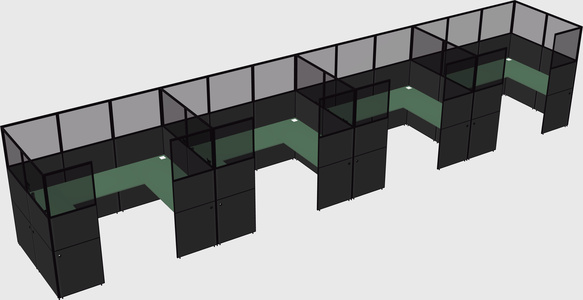 U-shaped cubicle